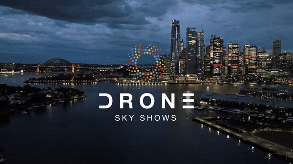drone sky shows australia